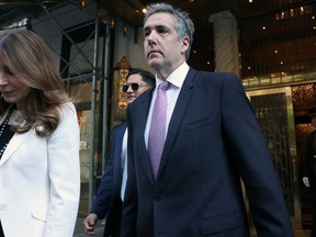 Michael Cohen, former personal lawyer to Donald Trump, leaves his apartment building on his way to Manhattan criminal court in New York on May 20, 2024.