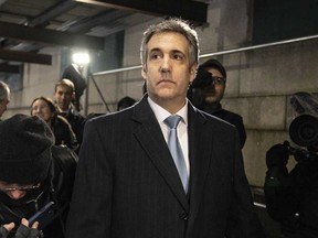 Michael Cohen, former attorney to Donald Trump, leaves the District Attorney's office in New York, March 13, 2023.