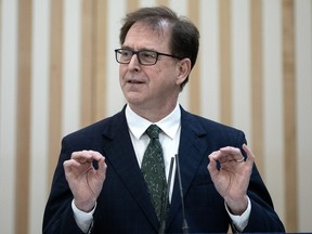 Health Minister Adrian Dix speaks during an announcement at the Royal Inland Hospital in Kamloops, B.C., on Thursday, Feb. 8, 2023.