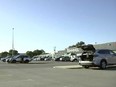 This image from a video, shows a parking lot where an incident occurred in Perth, Australia Sunday, May 5, 2024. A 16-year-old boy armed with a knife was shot dead by police after he stabbed a man in the Australian west coast city of Perth, officials said Sunday.