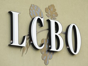 A free promotional tumbler handed out with Nütrl alcohol beverages sold at LCBO stores in April and May is being recalled by its manufacturer over safety concerns. LCBO signage is pictured in Ottawa, Tuesday, Sept. 13, 2022.