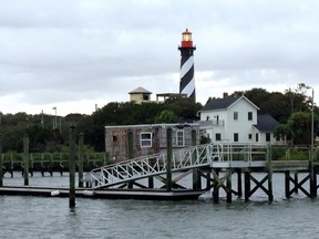 The legendary, and haunted, St. Augustine lighthouse dominates the shoreline.
