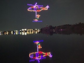 The Ottawa Tulip Festival officially closed Sunday with 200 multi-coloured drones putting on a show at Dow's Lake, celebrating the 100th anniversary of the Royal Canadian Air Force.