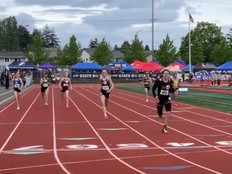 Transgender high school athlete Veronica Garcia wins a race.