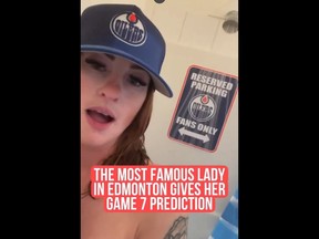 Edmonton Oilers fan and Playboy model Kait posted a video from her shower on Monday.