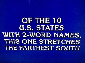The Final Jeopardy! clue on Tuesday's episode of the game show.
