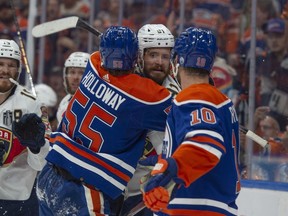 Dyylan Holloway and Derek Ryan are scrapping to keep their spot in Oilers' line-up