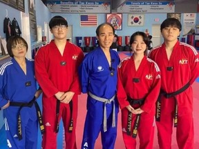 The An family came to the rescue after hearing an alleged victim’s screams from inside a mobile phone store next to their Yong-In Tae Kwon Do studio in Cypress, Texas.