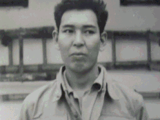 KAMLOOPS KID: Kanao Inouye faces the rope in 1947. PUBLIC DOMAIN