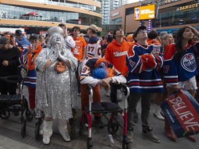 Oilers fans react as the Florida Panther score on the Edmonton Oilers during a watch party for game 7 of the NHL Stanley Cup final on Monday, June 24, 2024 in Edmonton. Greg Southam-Postmedia