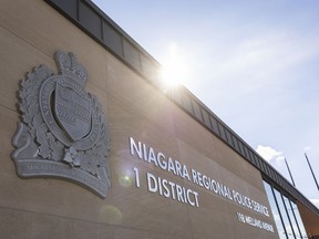 Niagara Regional Police say they are investigating the death of a 27-year-old woman in a rural area just outside of St. Catharines. The NRPS detachment in 1 District located in St. Catharines, Ont., Friday, March 15, 2024.