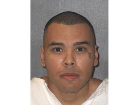 This image provided by the Texas Department of Criminal Justice shows Texas death row inmate Ramiro Gonzales. The Texas man convicted of fatally shooting of an 18-year-old Southwest Texas woman whose remains weren't found until two years after she vanished is facing execution. Gonzales is scheduled to receive a lethal injection Wednesday, June 26, 2024 at the state penitentiary in Huntsville. (Texas Department of Criminal Justice via AP)