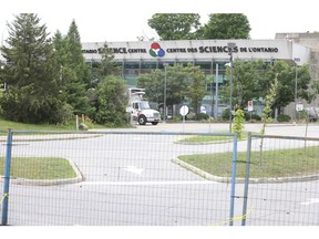 The Ontario Science Centre, created in 1969, is fenced in on June 26, 2024.