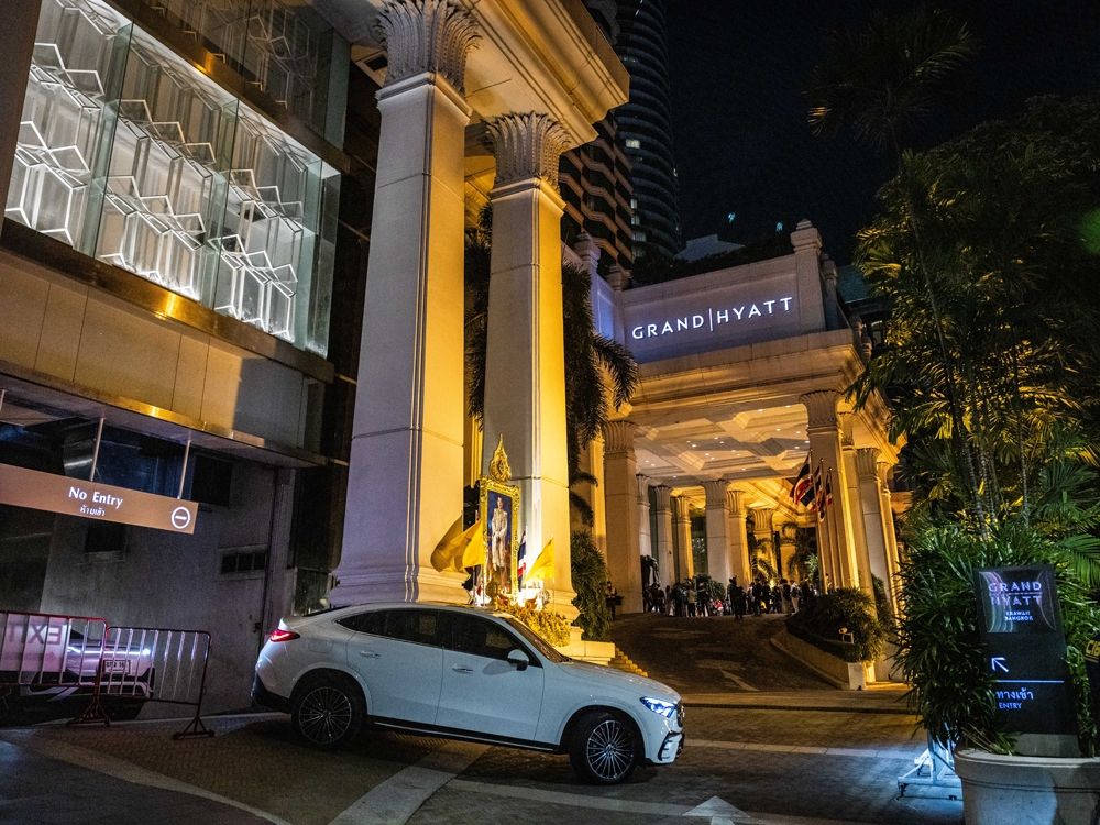 The exterior of the Grand Hyatt Erawan where 6 people were confirmed dead after an incident in central Bangkok on July 16, 2024 in Bangkok, Thailand.