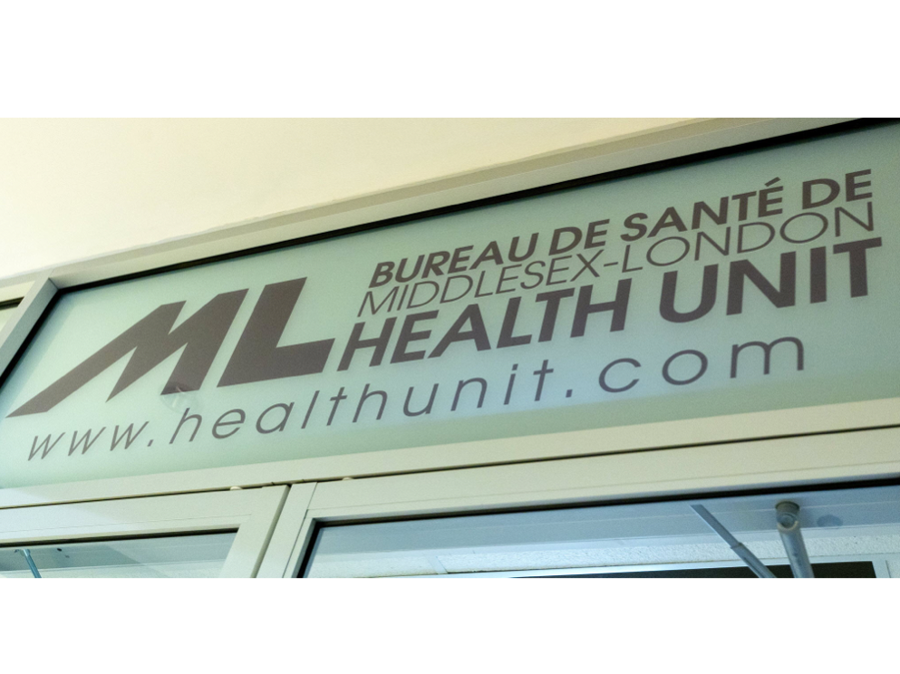 The headquarters of the Middlesex-London health unit in downtown London is shown. (Mike Hensen/The London Free Press)