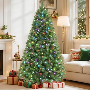Shareconn Prelit Artificial Classic Spruce Christmas Tree