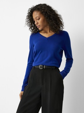 Contemporaine Responsibly Sourced Merino Wool V-neck Sweater
