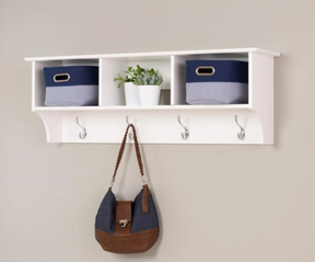Carabelle Solid Wood 4-Hook Wall Mounted Coat Rack