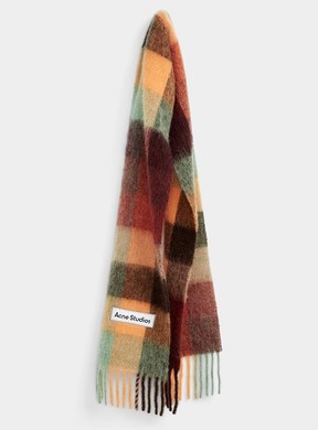 Acne Studios Plush Tartan Scarf