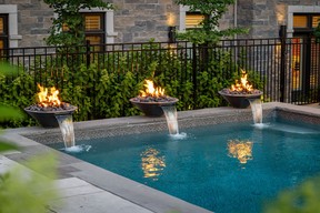 Firebowls are one of the biggest luxury pool trends of 2024.