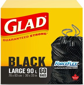 Glad Black Garbage Bags - Large