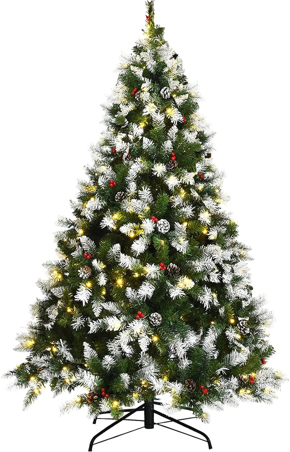  Hinged Snow Flocked Xmas Tree.