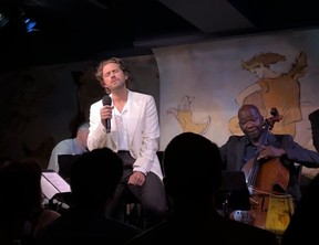 Aaron Tveit performing at Cafe Carlyle.
