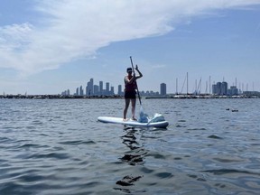SUPping on Lake Ontario.