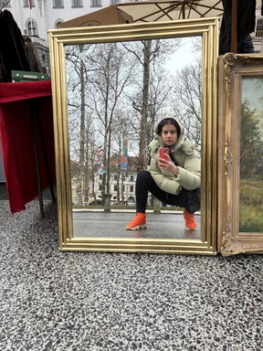 Sorel’s Kinetic Impact Puffy Zip Boot and me in Ljubljana, Slovenia.