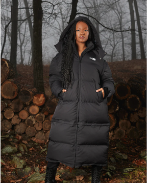 KINApparel Black Pepper Long Utility Puffer