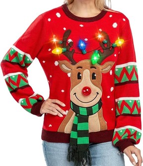 Light Up Reindeer Sweater