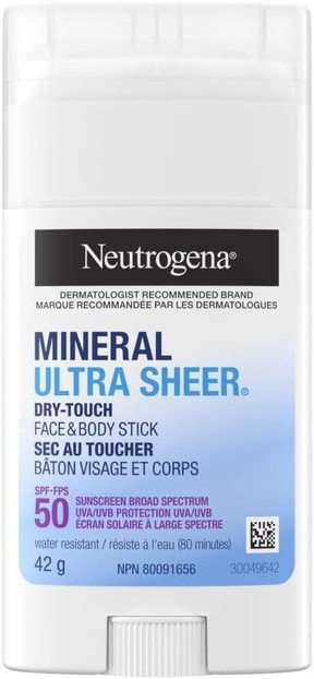 Neutrogena Mineral Ultra Sheer Dry-Touch Face & Body Stick