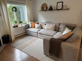 Same couch, different configuration — one year into testing.