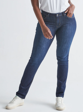 Performance Denim Mid Rise Slim Straight