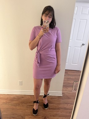 pink sezane pippa short dress