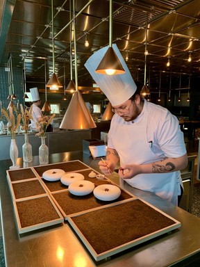 Carefully plating at AIRA.