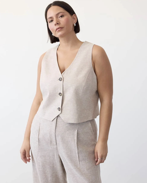 Reitmans Sleeveless Linen Suit Vest