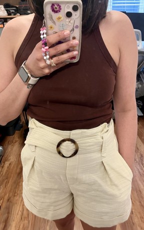 sezane ecru Rome Shorts