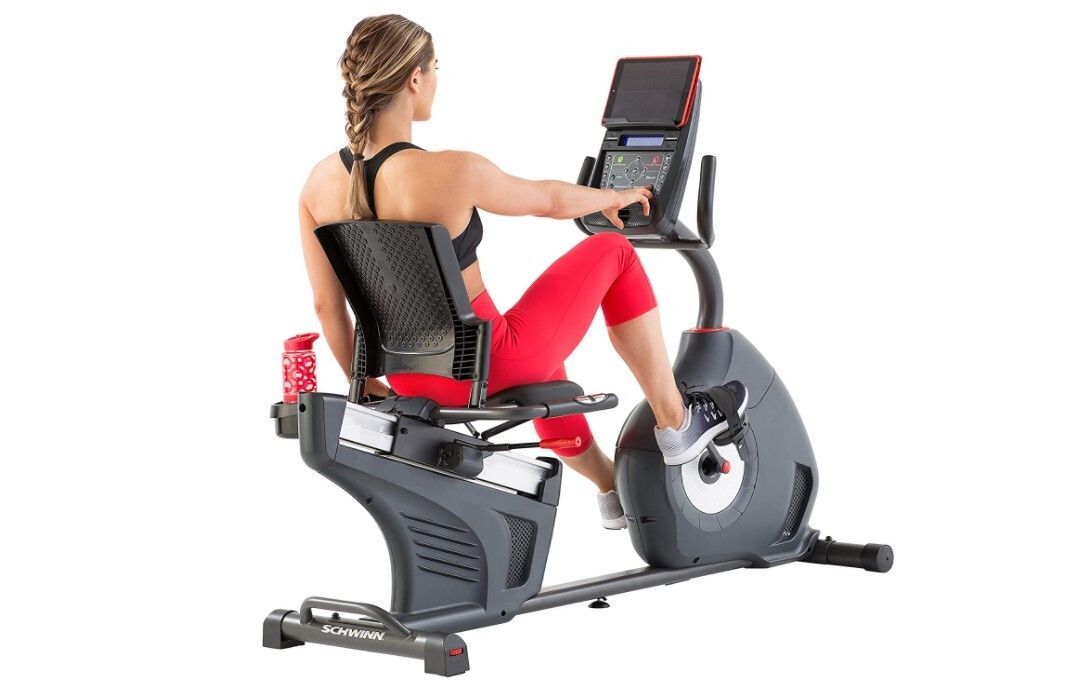 Fit for less. Savings today only on Schwinn recumbent bike.