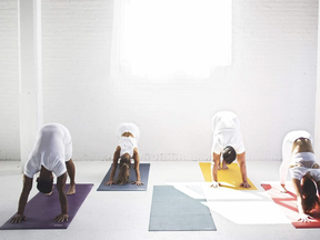 B Yoga Mats in action