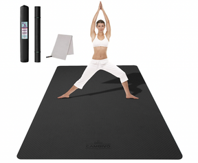 CAMBIVO Large Yoga Mat 183cm x 122cm Wide Exercise Mat