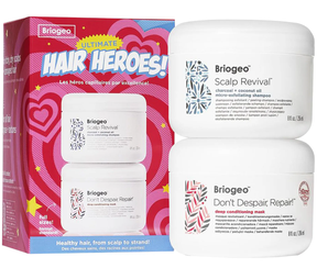 Briogeo Ultimate Hair Heroes Scalp Scrub Shampoo and Deep Conditioning Mask Value Set.