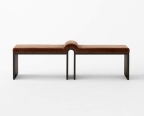 Studio Anansi Arc Bronze Brown Velvet Bench