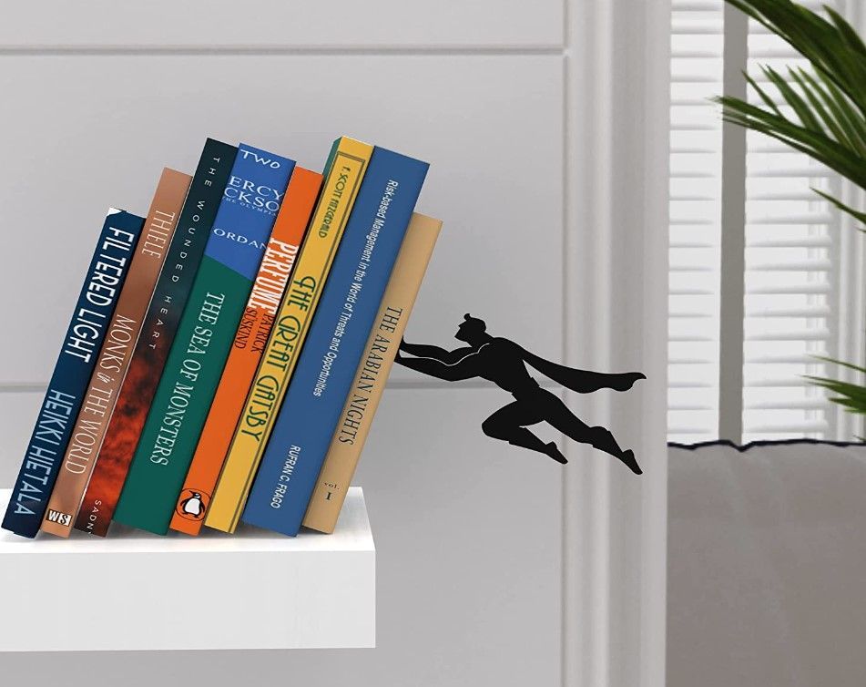 Superhero book stand.