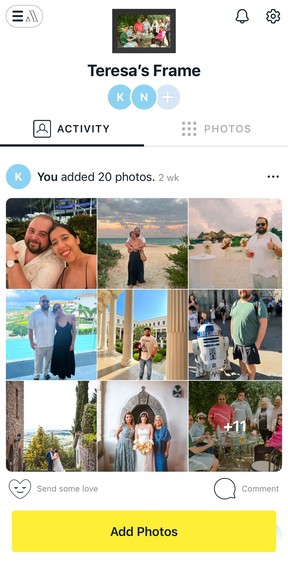 aura frame sharing photos