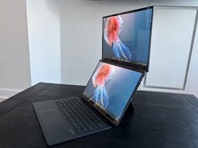 Asus Zenbook Duo in Dual Screen Mode.