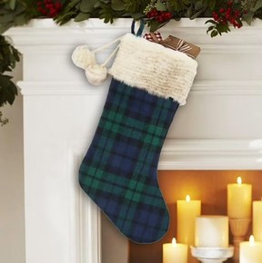 Holiday Time Plaid Stocking