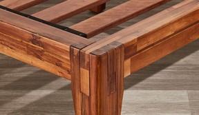 Wooden Bed Frame leg joint.