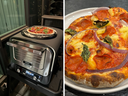 Making pizza with the Ninja Woodfire 8-in-1 Outdoor Oven.