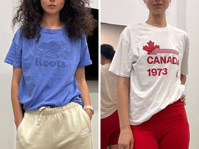 Left: Womens Organic Relaxed Cooper T-Shirt. Right: Northern Athletics T-shirt. Love them both, the left one is just a classic, usually in stock and available in various colours,